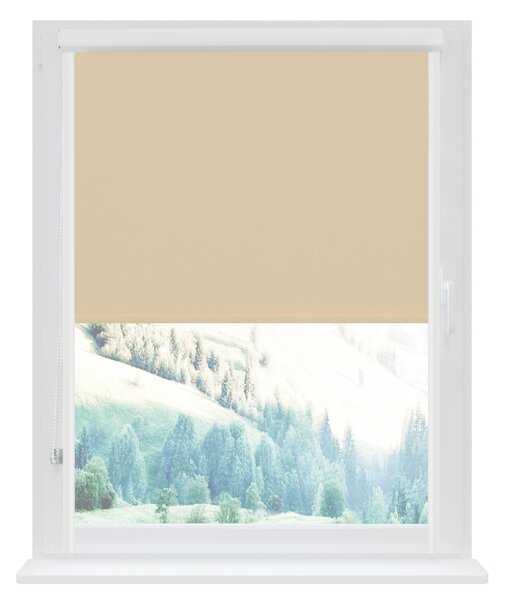 Dekodum Klasická mini roleta v bílé kazetě, barva látky Ecru Šířka (cm): 53, Výška (cm): Standardní (do 150 cm), Strana mechanismu: Práva