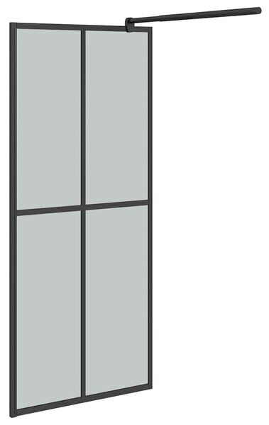 Zástěna do průchozí sprchy 90 x 195 cm tmavé tvrzené sklo 151885