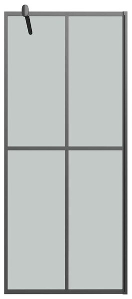 Zástěna do průchozí sprchy 90 x 195 cm tmavé tvrzené sklo 151885