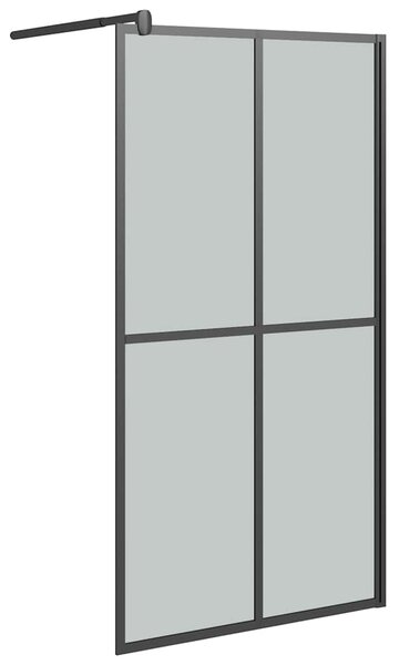 Zástěna do průchozí sprchy 100 x 195 cm tmavé tvrzené sklo 151886