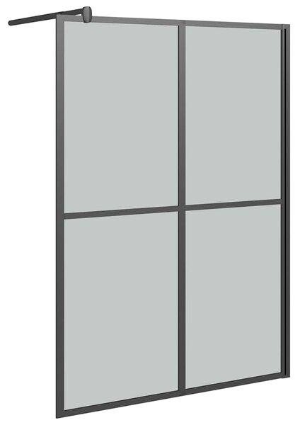 Zástěna do průchozí sprchy 140 x 195 cm tmavé tvrzené sklo 151888