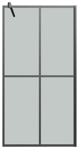 Zástěna do průchozí sprchy 100 x 195 cm tmavé tvrzené sklo 151886