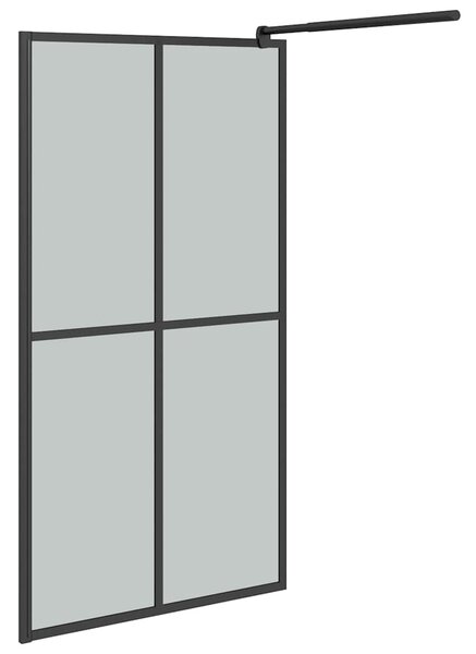 Zástěna do průchozí sprchy 100 x 195 cm tmavé tvrzené sklo 151886