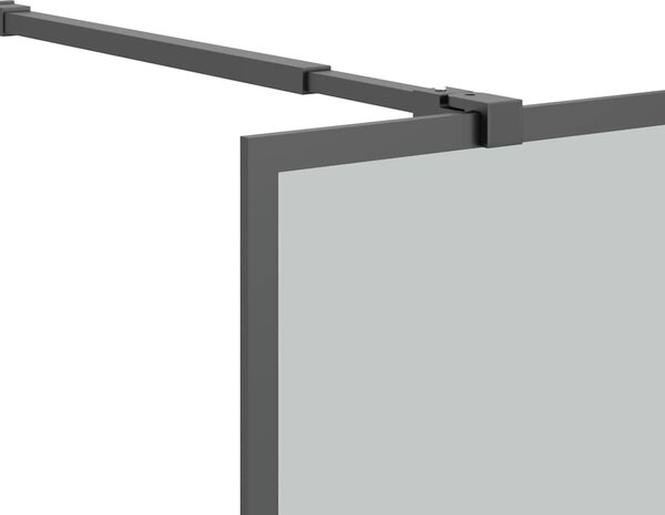 Zástěna do průchozí sprchy 90 x 195 cm tmavé tvrzené sklo 151885