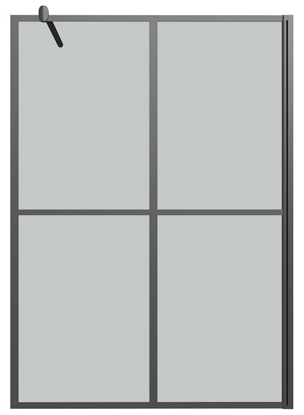 Zástěna do průchozí sprchy 140 x 195 cm tmavé tvrzené sklo 151888