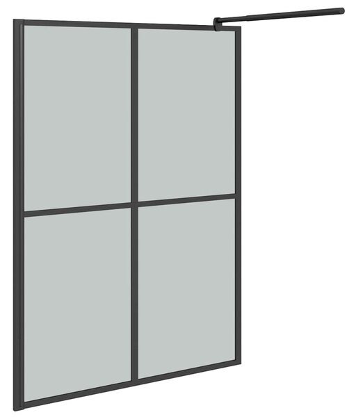 Zástěna do průchozí sprchy 140 x 195 cm tmavé tvrzené sklo 151888