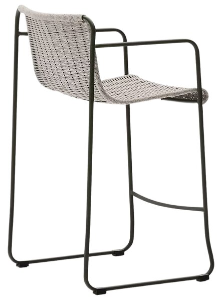 Světle šedá zahradní barová židle Kave Home Maurina 64,5 cm