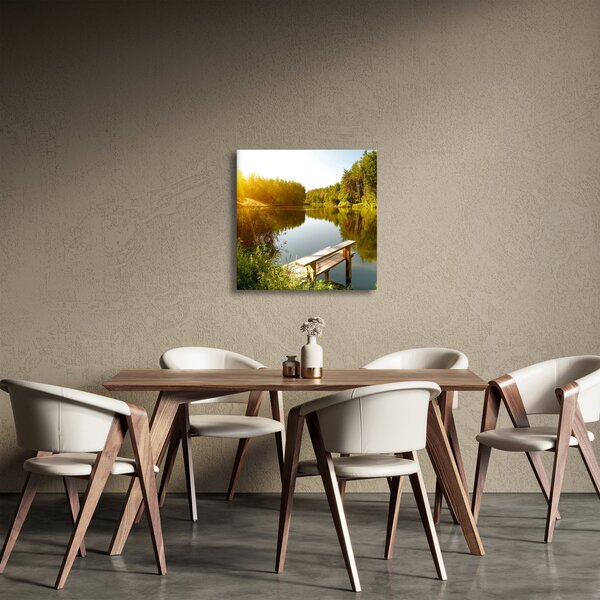Obraz - Jezero u lesa (30x30 cm)