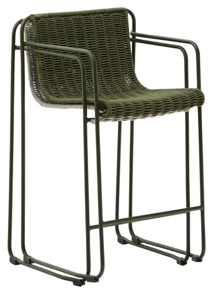 Zelená zahradní barová židle Kave Home Maurina 64,5 cm
