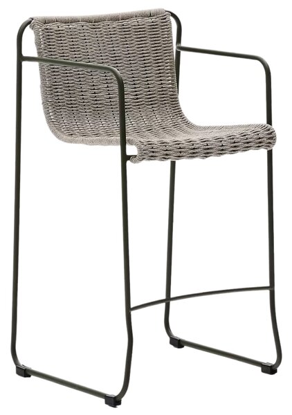 Světle šedá zahradní barová židle Kave Home Maurina 64,5 cm