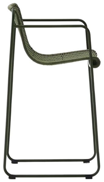 Zelená zahradní barová židle Kave Home Maurina 64,5 cm