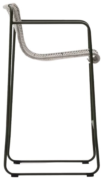 Světle šedá zahradní barová židle Kave Home Maurina 64,5 cm