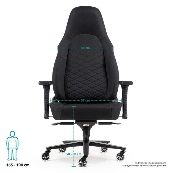 SRACER kancelářské křeslo SRACER EVO1, černá