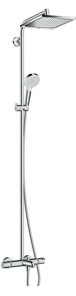 Hansgrohe Crometta E 240 1jet Showerpipe - sprchový systém s termostatem k vaně, bílá-chrom 27298000