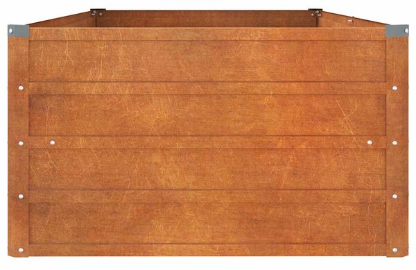 Zahradní vyvýšený záhon rezavý 160 x 80 x 45 cm cortenová ocel 151958