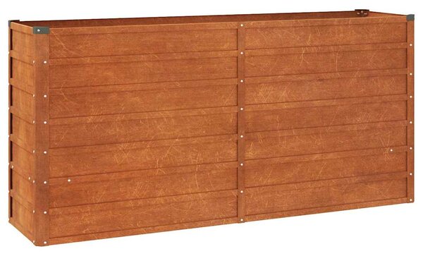 Zahradní vyvýšený záhon rezavý 160 x 40 x 77 cm cortenová ocel 151953