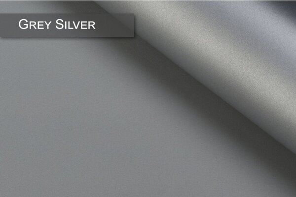 Dekodum Termoizolační roleta v bílé kazetě, barva látky Grey Silver Šířka (cm): 45, Výška (cm): Standardní (do 150 cm), Strana mechanismu: Levá
