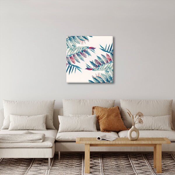 Obraz - Tropické listy (30x30 cm)