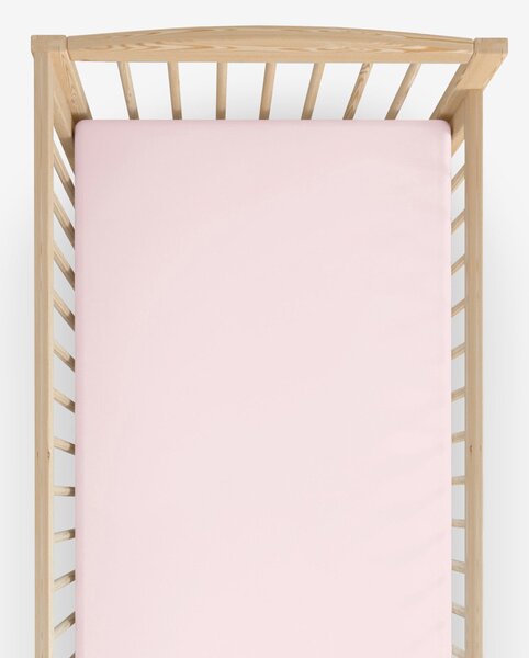 Goldea bavlněné prostěradlo do dětské postýlky - pudrově růžové 60 x 120 cm