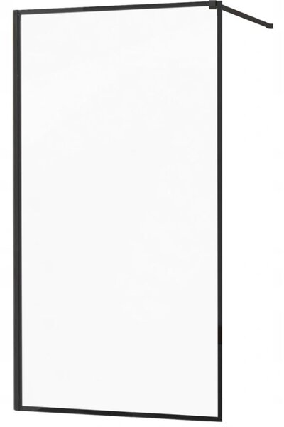 Mexen Kioto sprchová zástěna WALK-IN 8mm, 30x200 cm, černý rám, 800-030-000-00-70