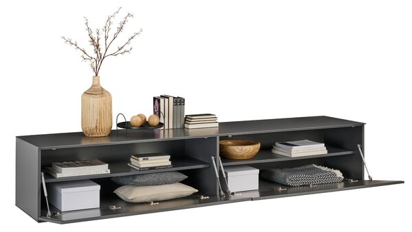 NÍZKÁ KOMODA, antracitová, 242/46/50 cm Dieter Knoll - TV stolky & komody pod TV
