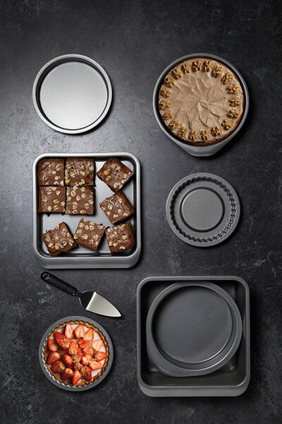 MasterClass Smart Space sada 7 pečicích forem, stohovatelná, nepřilnavá MCSPSCAKE7PC