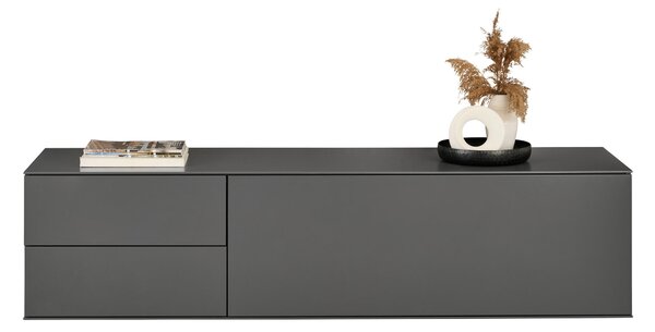 NÍZKÁ KOMODA, antracitová, 181/44/50 cm Dieter Knoll - TV stolky & komody pod TV