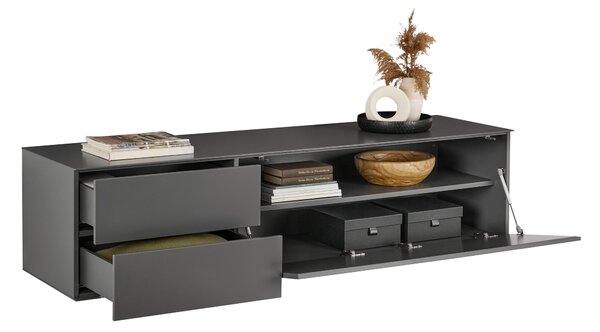 NÍZKÁ KOMODA, antracitová, 181/44/50 cm Dieter Knoll - TV stolky & komody pod TV