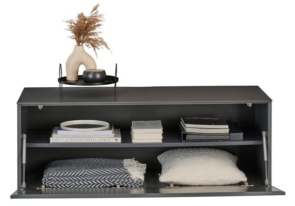 NÍZKÁ KOMODA, antracitová, 121/44/50 cm Dieter Knoll - TV stolky & komody pod TV