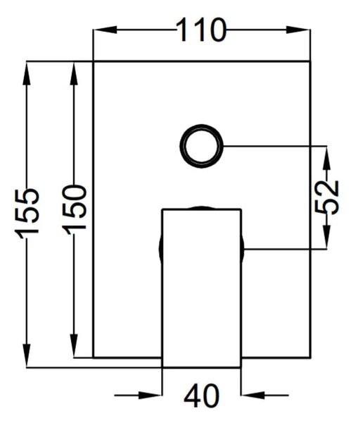 Teorema Pillar - Vanová baterie pod omítku, komplet, chrom 8G010