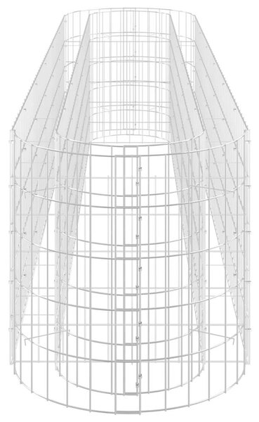 Gabionový vyvýšený záhon pozinkované železo 260 x 50 x 50 cm 152026