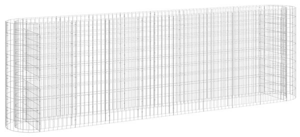 Gabionový vyvýšený záhon pozinkované železo 330 x 50 x 100 cm 152035