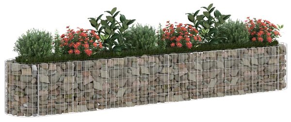 Gabionový vyvýšený záhon pozinkované železo 330 x 50 x 50 cm 152027