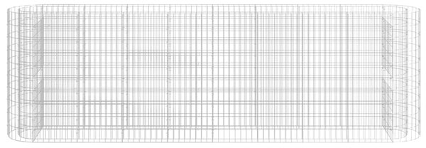 Gabionový vyvýšený záhon pozinkované železo 330 x 50 x 100 cm 152035