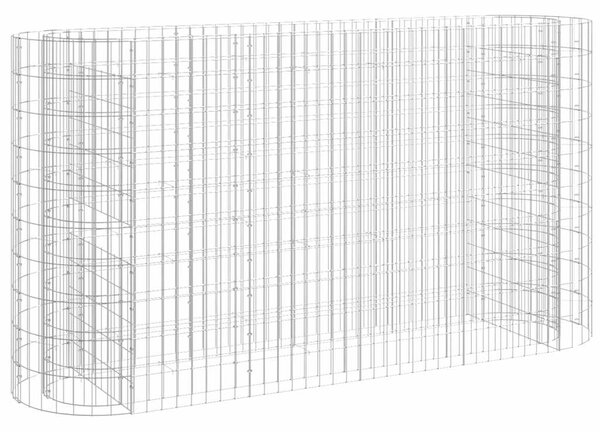 Gabionový vyvýšený záhon pozinkované železo 190 x 50 x 100 cm 152033