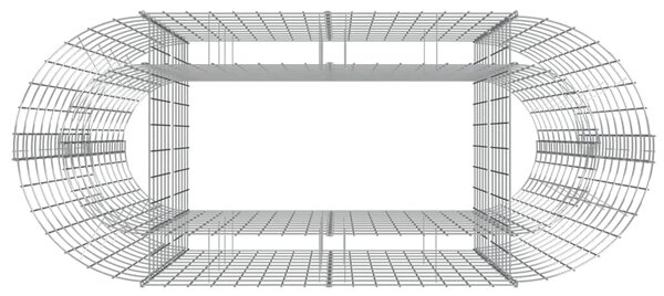 Gabionový vyvýšený záhon pozinkované železo 120 x 50 x 100 cm 152032