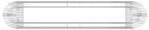 Gabionový vyvýšený záhon pozinkované železo 260 x 50 x 100 cm 152034