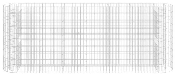 Gabionový vyvýšený záhon pozinkované železo 260 x 50 x 100 cm 152034