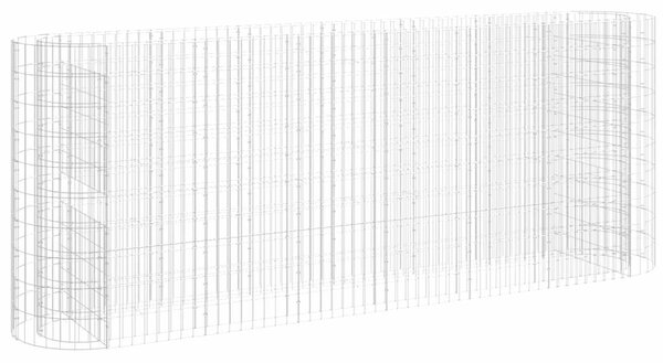 Gabionový vyvýšený záhon pozinkované železo 260 x 50 x 100 cm 152034