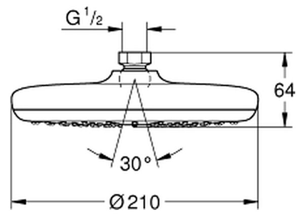GROHE Tempesta 210 - Set s hlavovou sprchou s 1 prúdom, chróm 26408+28576