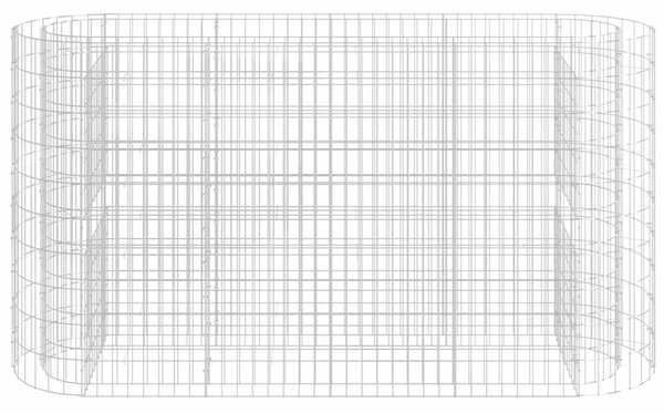 Gabionový vyvýšený záhon pozinkované železo 190 x 50 x 100 cm 152033