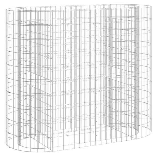Gabionový vyvýšený záhon pozinkované železo 120 x 50 x 100 cm 152032