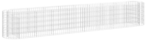Gabionový vyvýšený záhon pozinkované železo 330 x 50 x 50 cm 152027