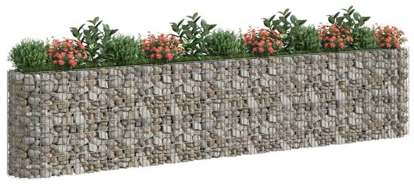 Gabionový vyvýšený záhon pozinkované železo 470 x 50 x 100 cm 152037