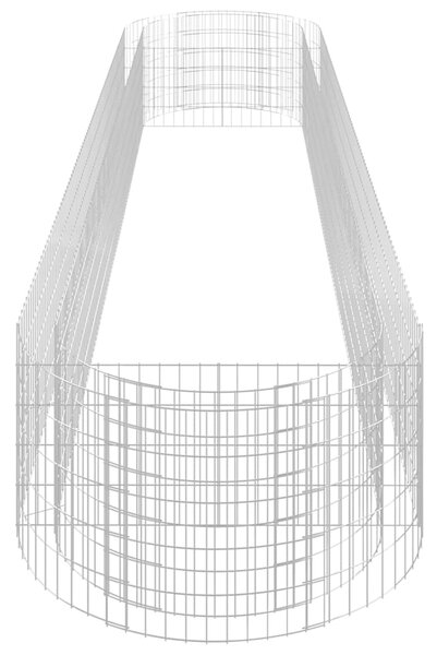 Gabionový vyvýšený záhon pozinkované železo 500 x 100 x 50 cm 152043