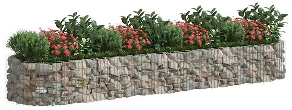 Gabionový vyvýšený záhon pozinkované železo 400 x 100 x 50 cm 152042