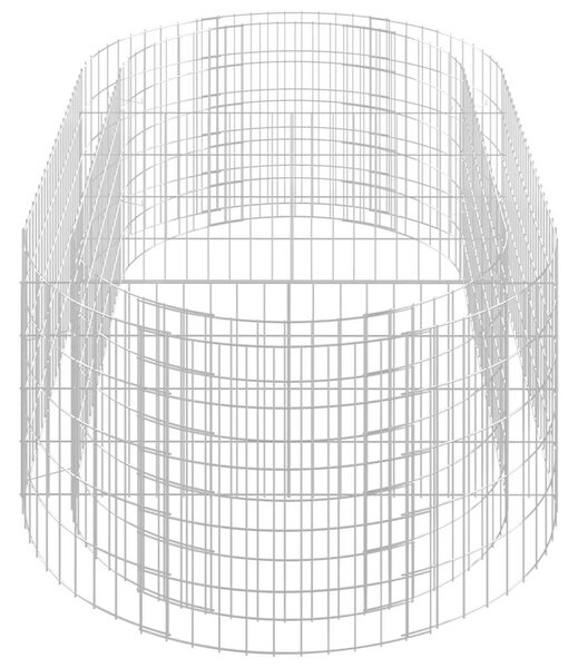 Gabionový vyvýšený záhon pozinkované železo 200 x 100 x 50 cm 152040