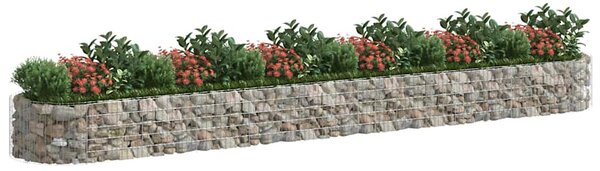 Gabionový vyvýšený záhon pozinkované železo 600 x 100 x 50 cm 152044