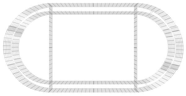 Gabionový vyvýšený záhon pozinkované železo 200 x 100 x 50 cm 152040