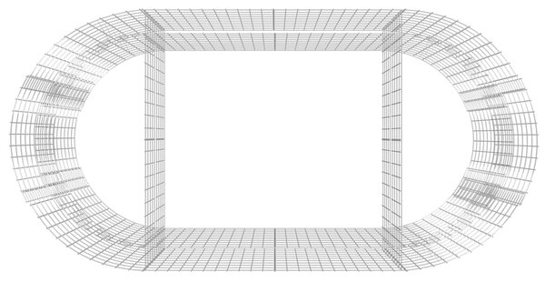 Gabionový vyvýšený záhon pozinkované železo 200 x 100 x 100 cm 152045